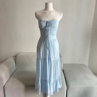 Long Shirred Strap Top Dress Resort Southeast Asia