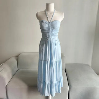 Long Shirred Strap Top Dress Resort Southeast Asia