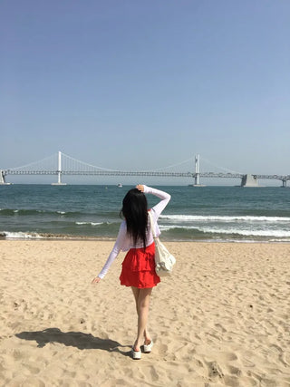 Stretchy Crop Long Sleeve Cardigan Transitional Season Summer