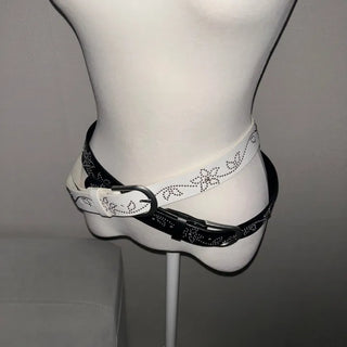 Unique Studded Flower Belt Layered Statement Item Daily