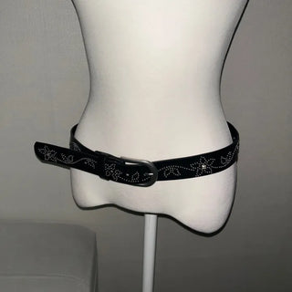 Unique Studded Flower Belt Layered Statement Item Daily