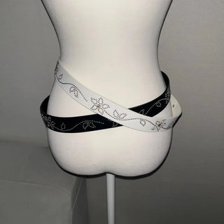 Unique Studded Flower Belt Layered Statement Item Daily