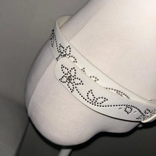 Unique Studded Flower Belt Layered Statement Item Daily