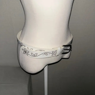 Unique Studded Flower Belt Layered Statement Item Daily