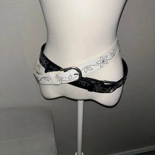 Unique Studded Flower Belt Layered Statement Item Daily