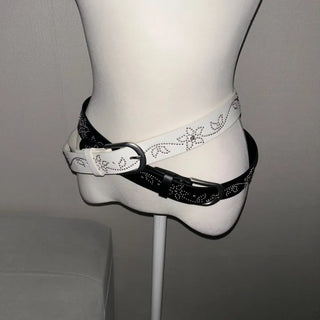 Unique Studded Flower Belt Layered Statement Item Daily
