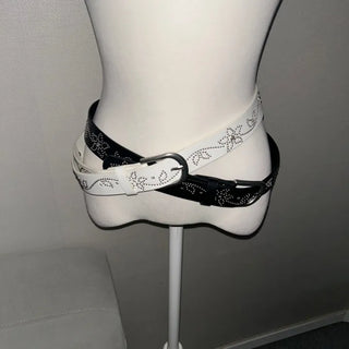 Unique Studded Flower Belt Layered Statement Item Daily