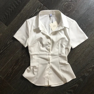 Stretch Slim Fit Short Sleeve Shirt Summer Daily