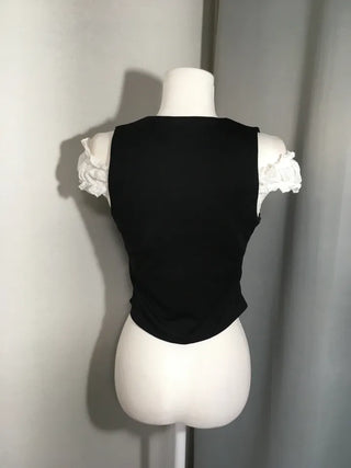 Frill Bolero Cover-up Cardigan Tiered One-piece Swimsuit Set