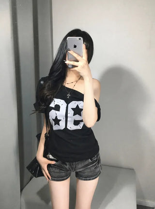 Wrap Lace Layered Short Sleeve T-shirt Gray Tee