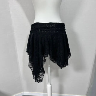 Built-in Cap Frill Asymmetrical Off-Shoulder Sleeveless Heart Neck