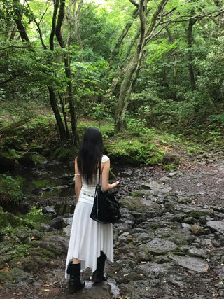 Drape Tie Shirring Sleeveless Scarf Basic Item Pinterest