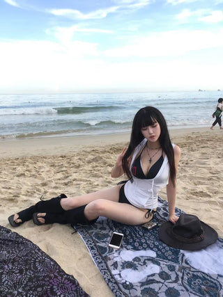 Shirred Asymmetrical Long Skirt Maxi Drape Date Look