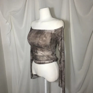 Back Smoked Elastic Banding Flare Shirred Sleeveless Top