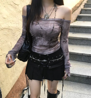 Back Smoked Elastic Banding Flare Shirred Sleeveless Top