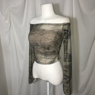Back Smoked Elastic Banding Flare Shirred Sleeveless Top