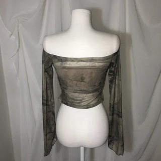 Back Smoked Elastic Banding Flare Shirred Sleeveless Top