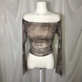 Back Smoked Elastic Banding Flare Shirred Sleeveless Top