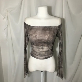 Back Smoked Elastic Banding Flare Shirred Sleeveless Top