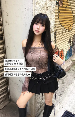 Back Smoked Elastic Banding Flare Shirred Sleeveless Top