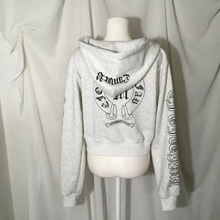 Vintage Marble Off-Shoulder Tee Long Sleeve See-through Top