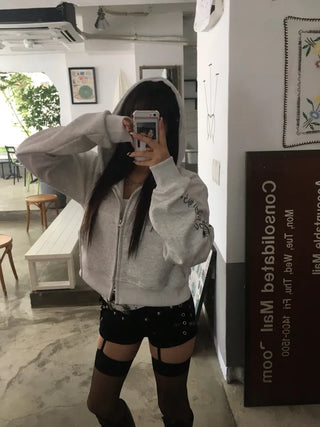 Vintage Marble Off-Shoulder Tee Long Sleeve See-through Top