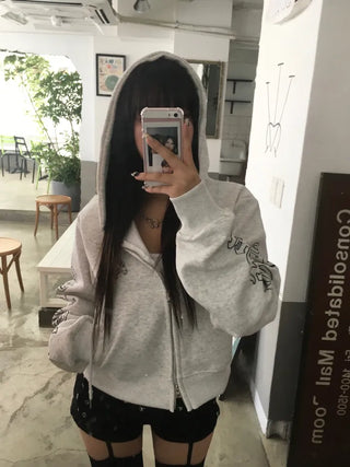 Vintage Marble Off-Shoulder Tee Long Sleeve See-through Top