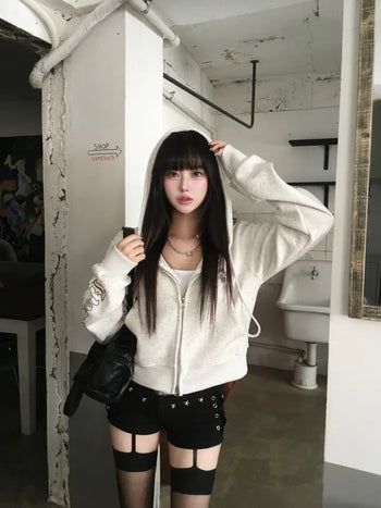 Vintage Marble Off-Shoulder Tee Long Sleeve See-through Top