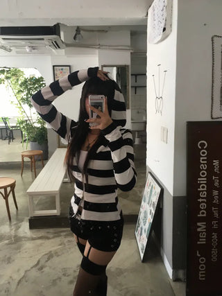 Elastic Waist Studded Check Pleated Skirt Mini Daily