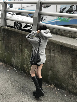 Two-way Bold Striped Zip-up Hoodie Transitional Season Cardigan