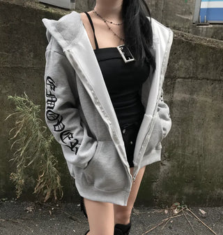 Two-way Bold Striped Zip-up Hoodie Transitional Season Cardigan