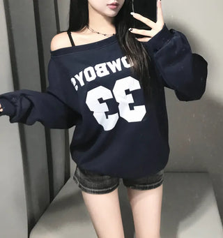 Waffle Cross Chrome Embroidered Lettering Balloon Zip-up Hoodie