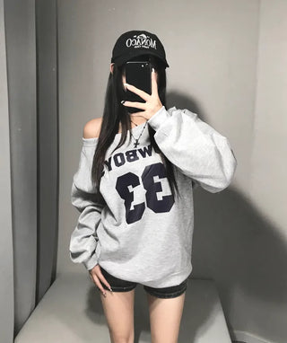 Waffle Cross Chrome Embroidered Lettering Balloon Zip-up Hoodie