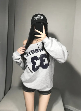 Waffle Cross Chrome Embroidered Lettering Balloon Zip-up Hoodie