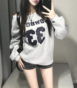 Waffle Cross Chrome Embroidered Lettering Balloon Zip-up Hoodie