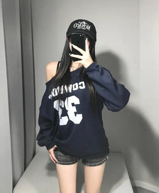 Waffle Cross Chrome Embroidered Lettering Balloon Zip-up Hoodie