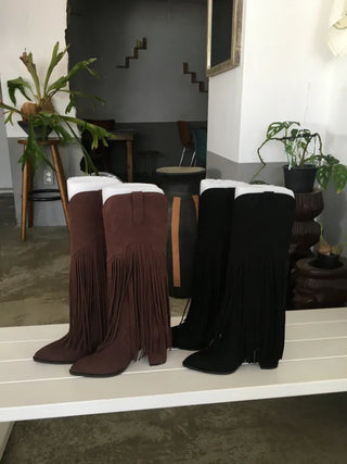 Stiletto Lace-up Long Boots Pointed Toe Dance Punk