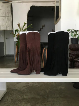 Stiletto Lace-up Long Boots Pointed Toe Dance Punk
