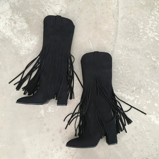 Stiletto Lace-up Long Boots Pointed Toe Dance Punk