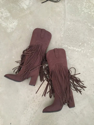 Stiletto Lace-up Long Boots Pointed Toe Dance Punk