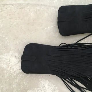 Stiletto Lace-up Long Boots Pointed Toe Dance Punk