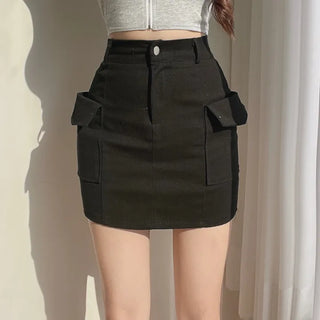 Cargo Pocket Mini Stretch Spandex Skirt