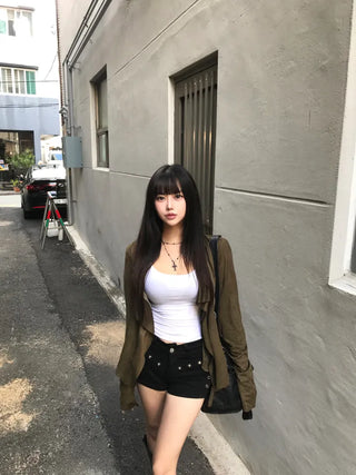 Leuci Cable Knit Cardigan Belt Sailor Collar Double
