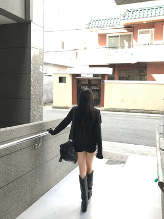 Leuci Cable Knit Cardigan Belt Sailor Collar Double