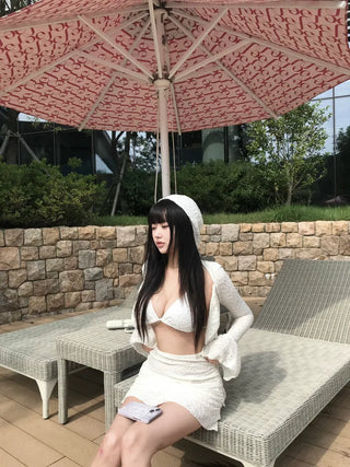 Cutout Shirring Slim Illusion Monokini Slit Sexy Glam