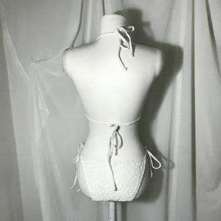Cutout Shirring Slim Illusion Monokini Slit Sexy Glam