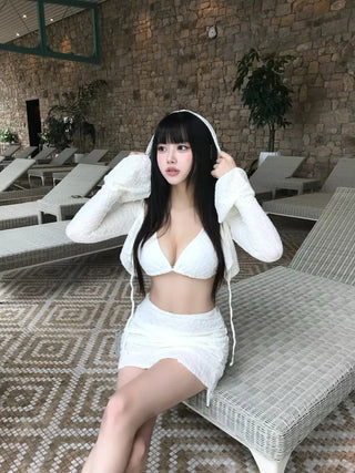 Cutout Shirring Slim Illusion Monokini Slit Sexy Glam
