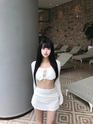 Cutout Shirring Slim Illusion Monokini Slit Sexy Glam