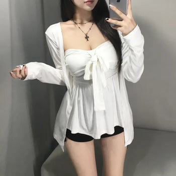 Delicate Fit Open Cardigan Flowy Basic Autumn Outerwear