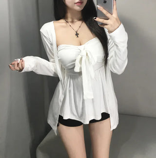 Delicate Fit Open Cardigan Flowy Basic Autumn Outerwear